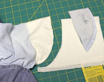 How to repair jeans pocket step 14 trim excess fabric