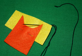 How to sew blanket stitch overlay step 3 begin first stitch