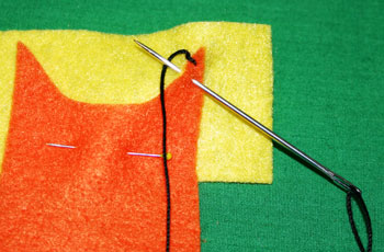 How to sew blanket stitch overlay step 7 wrap thread under needle