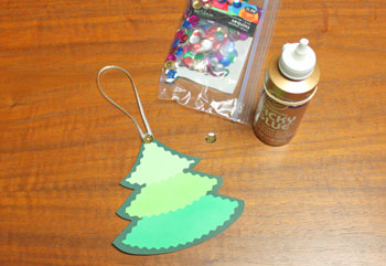 Layered Christmas Tree step 7 glue sequin star