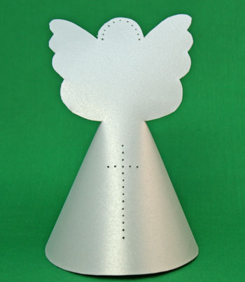 Paper Cone Angel With Wings silver version