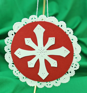 Paper Doily Snowflake Ornament