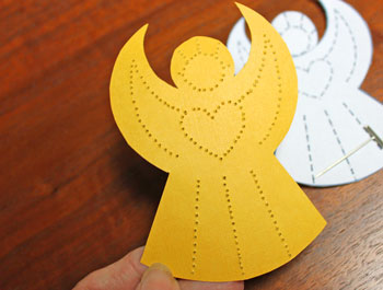 Pinpoint Paper Angel step 5 braille side of design