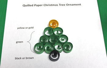 Quilled Paper Christmas Tree Ornament step 8 all circles glued
