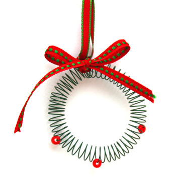 Spiral Wire Wreath Ornament
