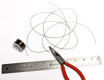 Spiral Wire Wreath Ornament step 1 measure and cut wire