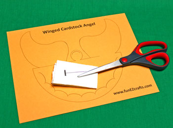 Winged Cardstock Angel materials and tools