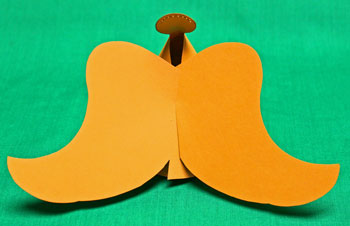 Winged Cardstock Angel step 7 overlap wings to form shape