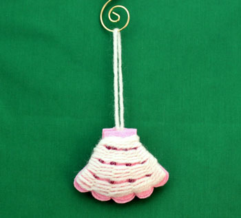 Yarn & Felt Scallop Ornament